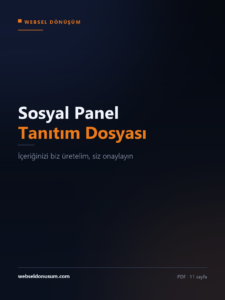 Sosyal Panel — Tanıtım Dosyası