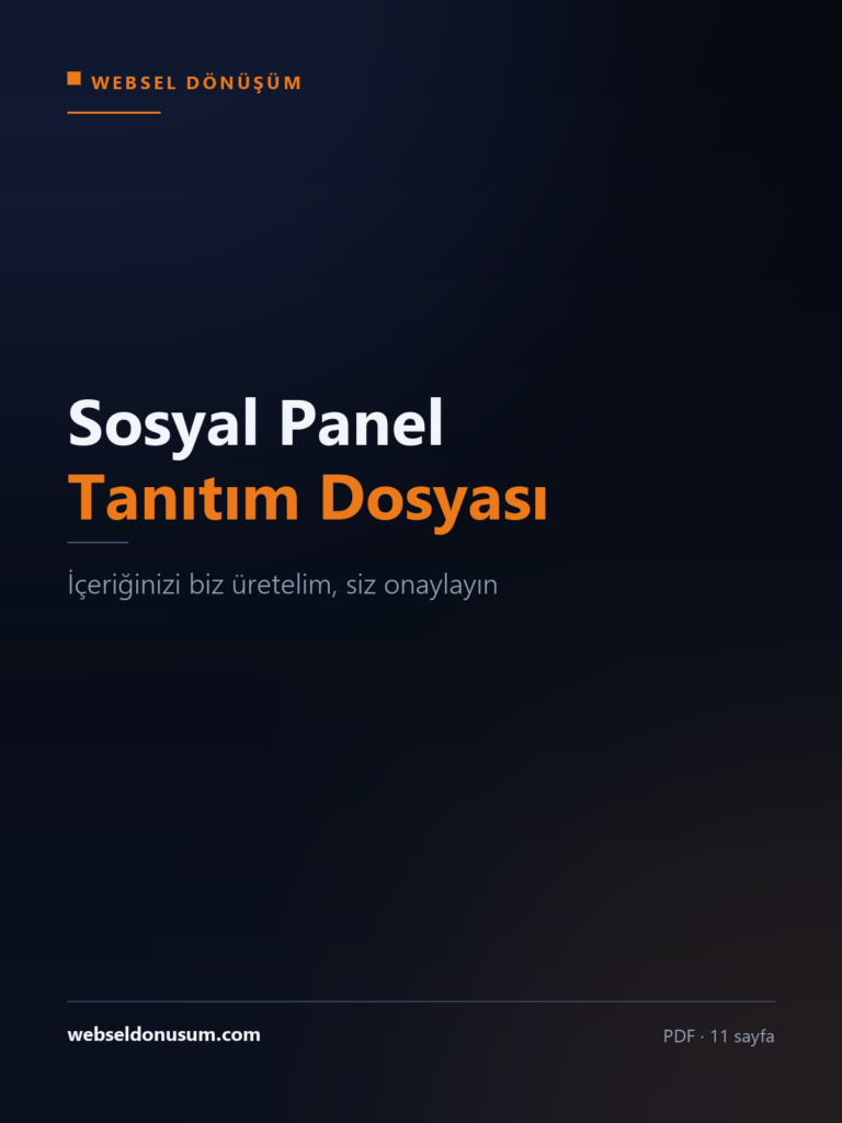 Sosyal Panel — Tanıtım Dosyası