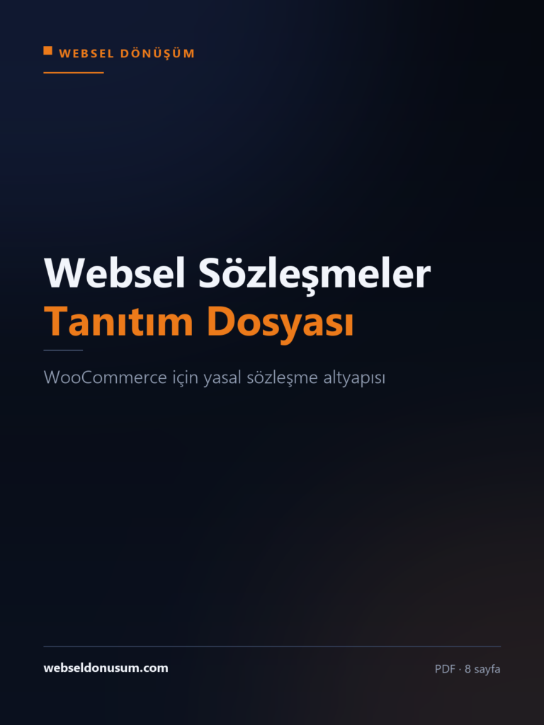 Websel Sözleşmeler — Tanıtım Dosyası