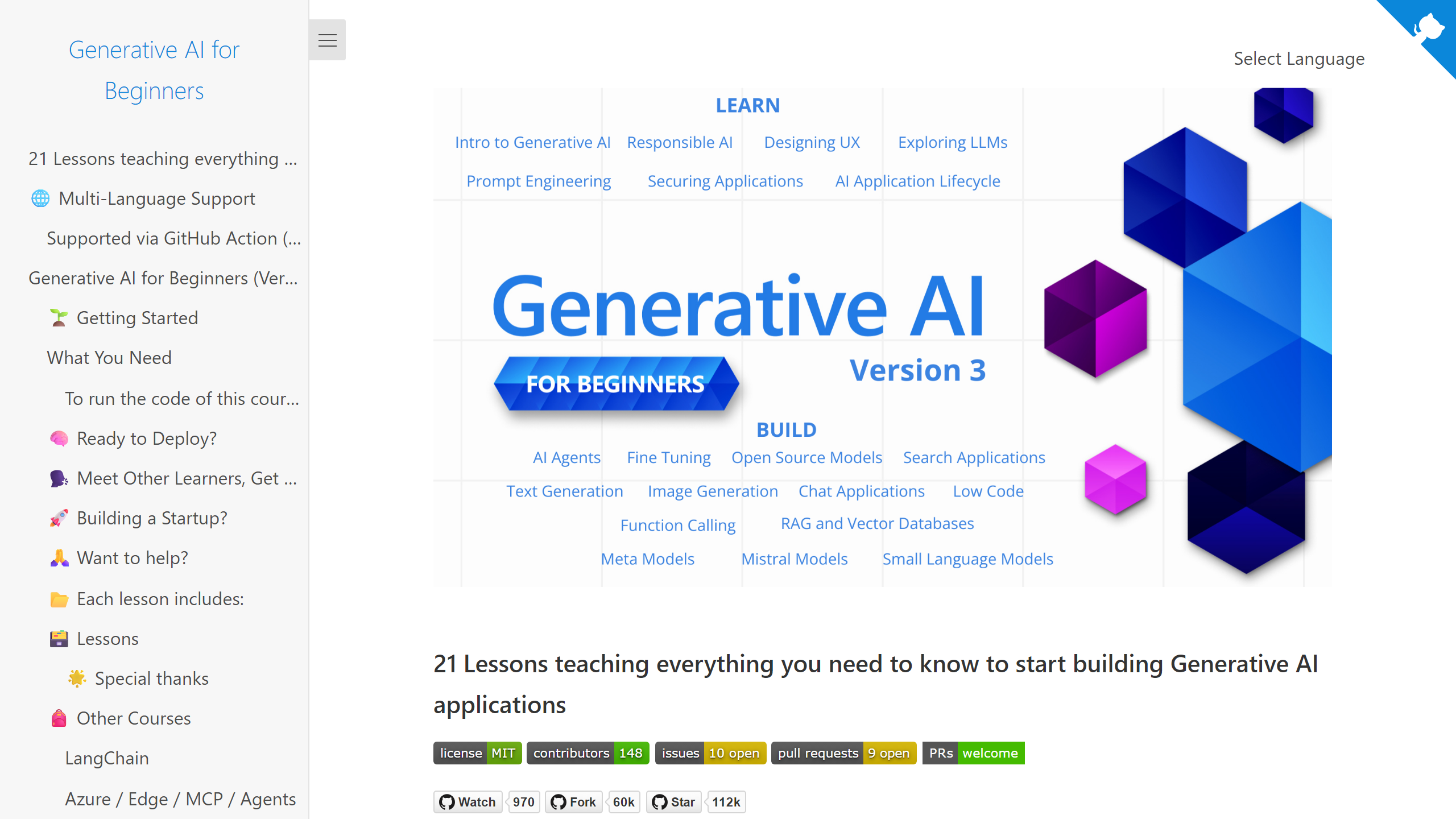 Microsoft Generative AI for Beginners 21 ders ücretsiz kurs