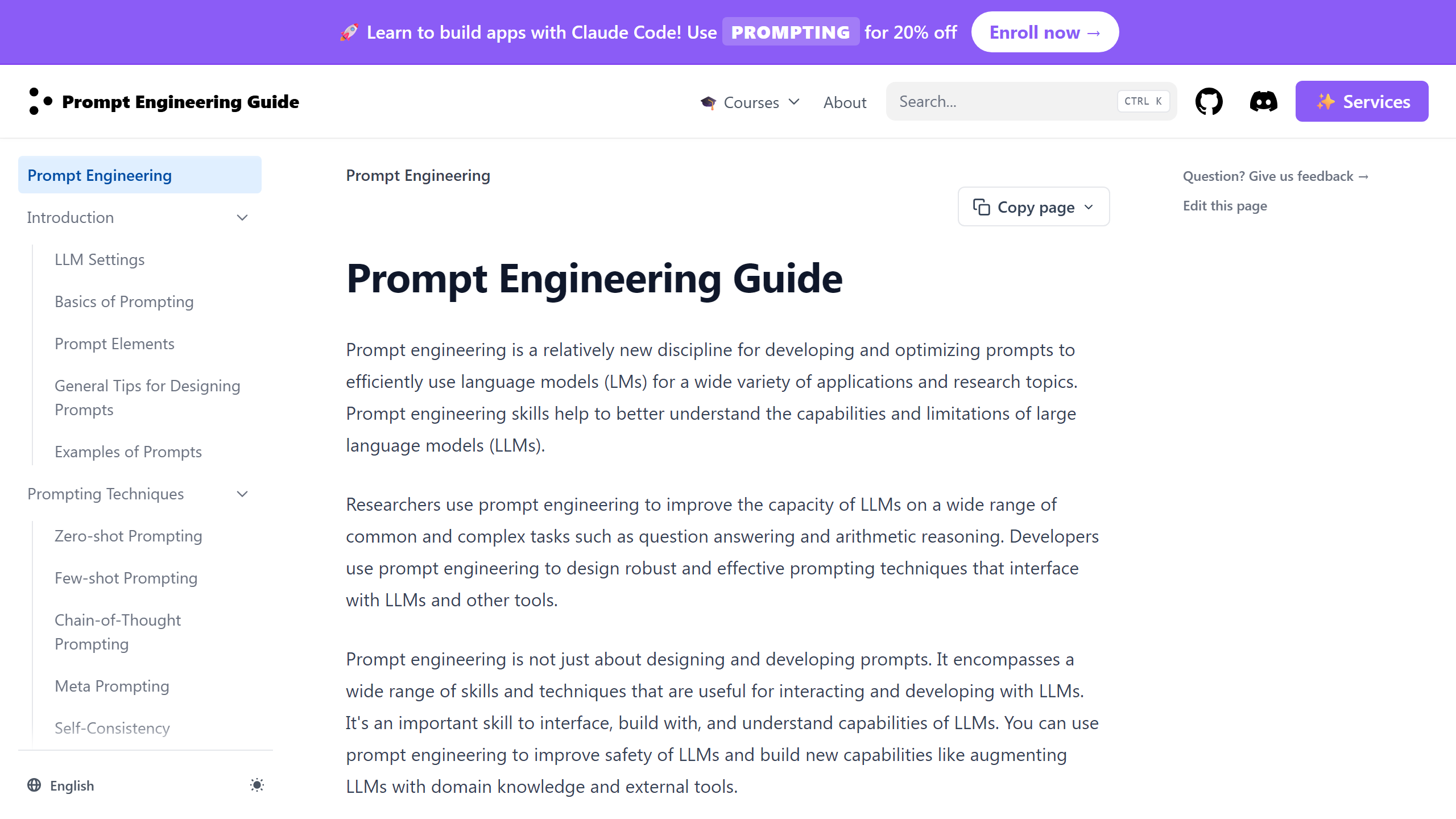 Prompt Engineering Guide ileri seviye prompt teknikleri referansı