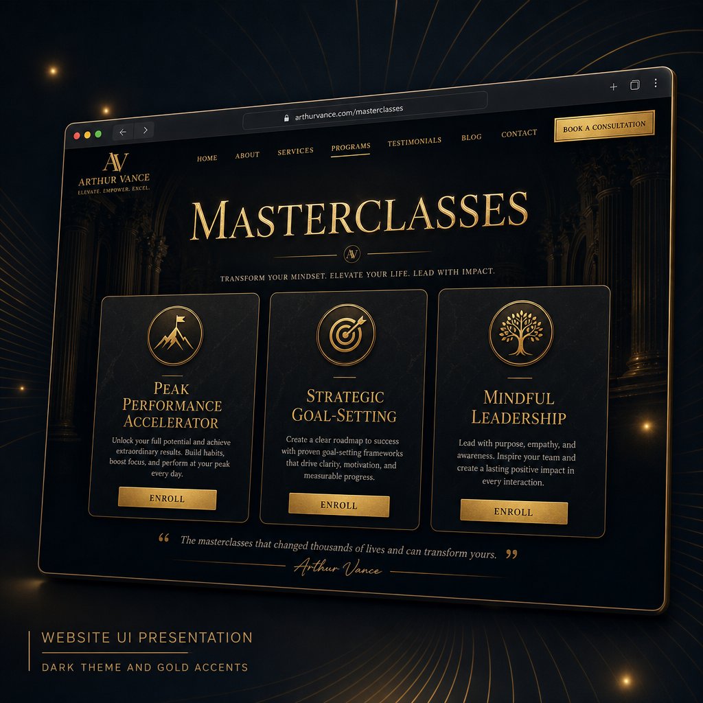 Masterclasses sayfa görünümü
