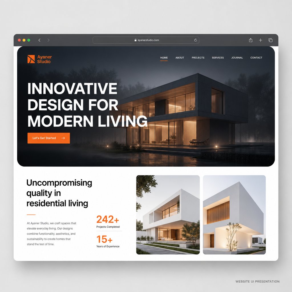 Ayaner Studio örnek web sitesi tasarımı